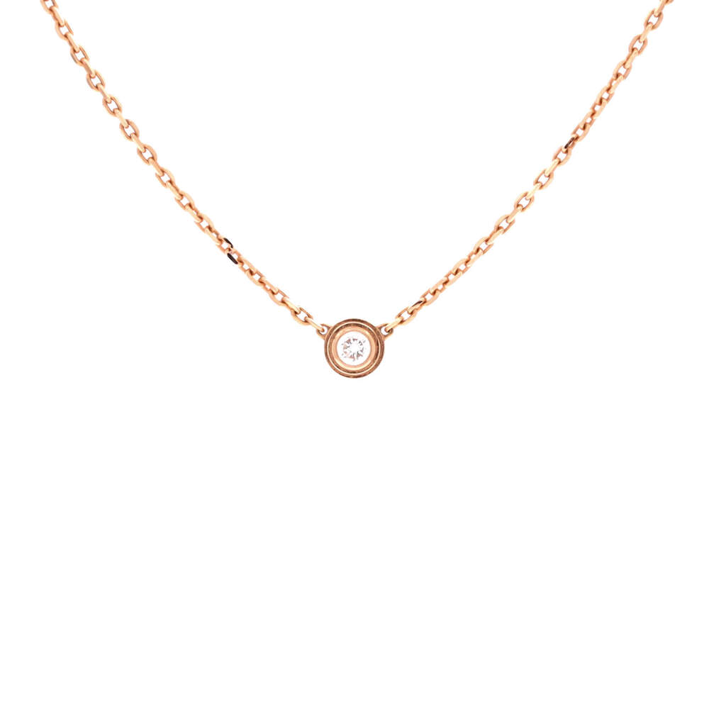 Cartier XS Cartier D'Amour Pendant Necklace 18K Rose Gold with Diamond